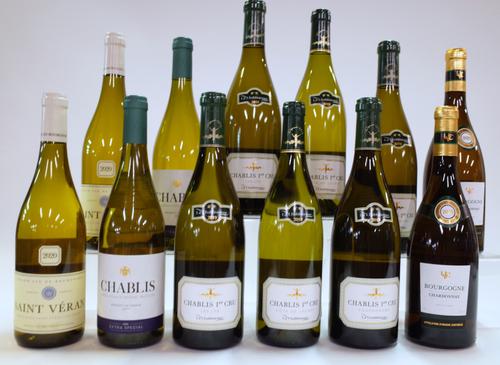 12 BOTTLES BURGUNDY WHITE WINE