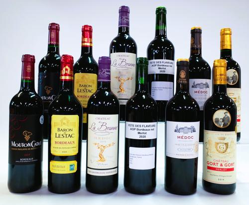 12 BOTTLES RED BORDEAUX