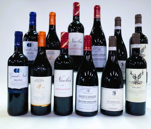 12 BOTTLES FRENCH RED WINE