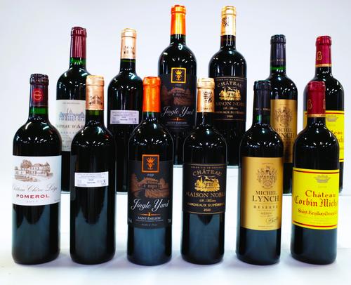 12 BOTTLES FRENCH RED WINE