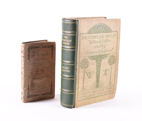 ANGLING - Charles BOWLKER. The Art of Angling, Containing Directions for Fly-Fishing, Trolling, Bottom Fishing, Making Artificial Flies, Ludlow, 1839, 8vo, hand-coloured engraved frontispiece, illustrations, original boards. RARE. With a related book. (2)