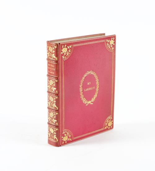 BINDING - Ernest Thompson SETON (1860-1946). Animal Heroes, London, 1906, small 4to, 19 plates by Seton Thompson, illustrations, FINELY BOUND in contemporary full crushed magenta morocco gilt by Bumpus.