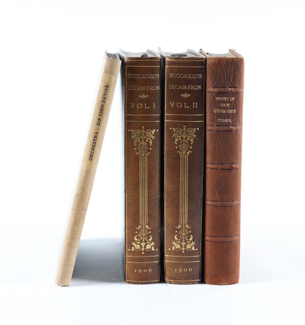 DAVIES, John (1569-1626). Orchestra, London, The Stanton Press, 1922, 4to, illustrations by Elinor Lambert, original boards, ONE OF 175 COPIES. With 2 other limited edition books in 3 vols. Please see the full description below. (4)