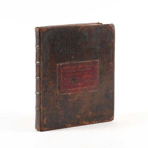 FREEMASONRY - James ANDERSON (c.1680-1739). Constitution of the Antient and Honourable Fraternity of Free and Accepted Masons, London, 1757, 4to, engraved allegorical frontispiece (variable spotting, staining and browning), contemporary Masonic calf.