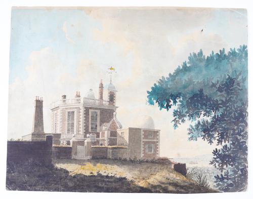 GREENWICH - [?Margaret MASKELYNE (1785-1858)]. A fine watercolour study of the Royal Observatory at Greenwich, 362 x 470mm., unframed; with another of Greenwich Park [?]by the same artist; and another initialled "J.W." (3)