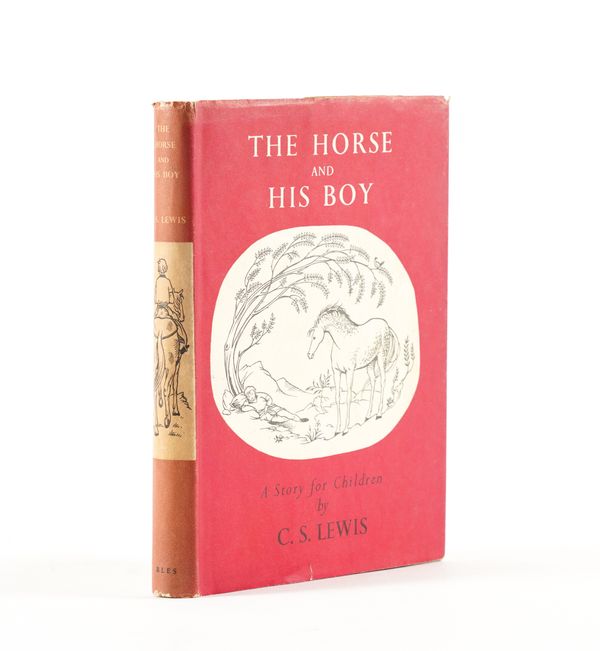 LEWIS, C. S. (1898-1963). The Horse and His Boy, London, 1954, 8vo, frontispiece and illustrations by Pauline Baynes, original grey cloth, red dust-jacket (a few short tears). THE FIRST EDITION OF THE FIFTH "NARNIA" NOVEL. RARE.