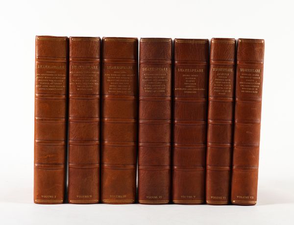 NONESUCH PRESS - William SHAKESPEARE (1564-1616). The Works, London, The Nonesuch Press, 1929-33, 7 volumes, large 8vo, original full niger morocco gilt. NUMBER 798 OF 1,050 COPIES. (7)