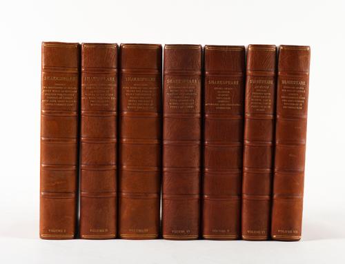 NONESUCH PRESS - William SHAKESPEARE (1564-1616). The Works, London, The Nonesuch Press, 1929-33, 7 volumes, large 8vo, original full niger morocco gilt. NUMBER 798 OF 1,050 COPIES. (7)