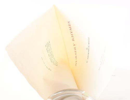 SACKVILLE-WEST, Vita (1892-1962). Nursery Rhymes, London, The Dropmore Press, 1947, 4to, original buckram, dust-jacket. FIRST EDITION. NUMBER 89 OF 550 COPIES.