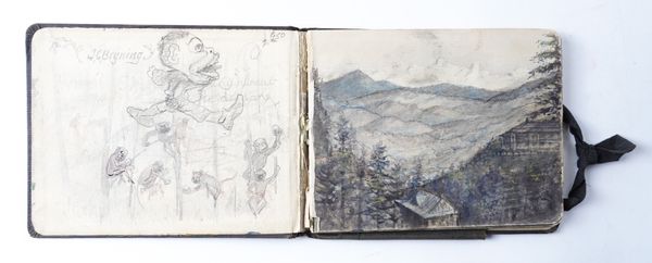 SIMLA [now SHIMLA], INDIA - J. G. BRYNING (artist). An album on c.27 leaves of original watercolour studies of Auckland House School, Simla, India, and various landscapes and maritime scenes, small oblong 4to, late 19th-century.