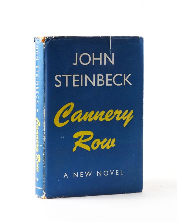 STEINBECK, John (1902-68). Cannery Row, London, 1945, 8vo, original yellow buckram, dust-jacket (closed tear to upper wrapper, some fraying to head and foot of backstrip). FIRST U.K. EDITION.