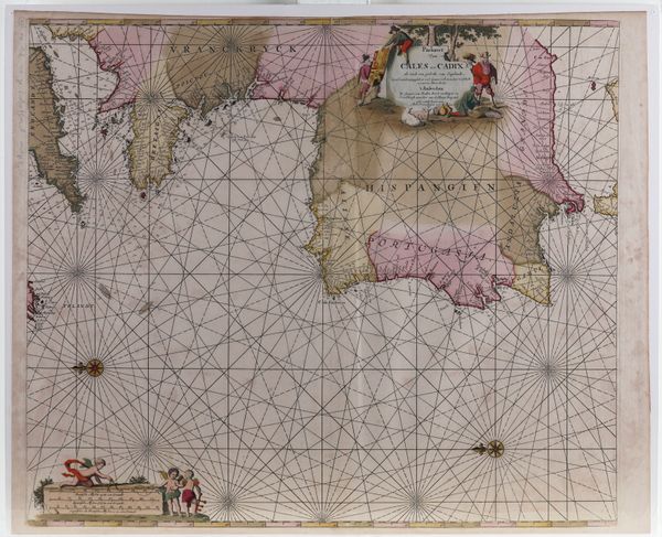 KEULEN, Johannes van (1654-1715) & Gerard van KEULEN (1678-1726). Nine hand-coloured charts from the Zee-Fakkel showing the coasts of Ireland, Scotland, English Channel and the Bay of Biscay. Please see the full listing below. (9)