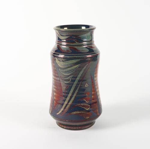 ALAN CAIGER-SMITH (1930-2020) FOR ALDERMASTON POTTERY, A TIN GLAZED EARTHENWARE ALBARELLO VASE