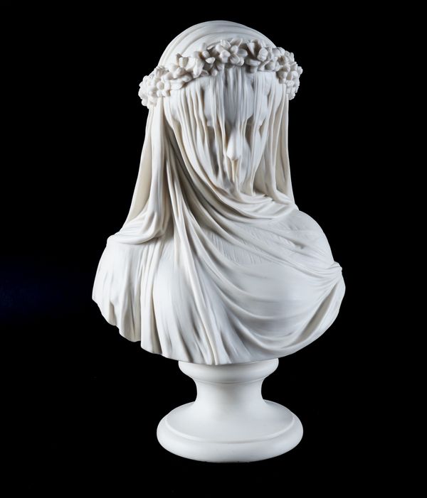 A COPELAND PARIAN BUST OF `THE VEILED BRIDE'