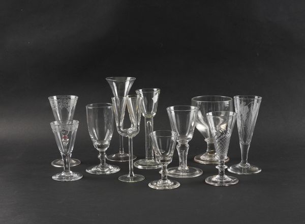 A GROUP OF DRINKING GLASSES