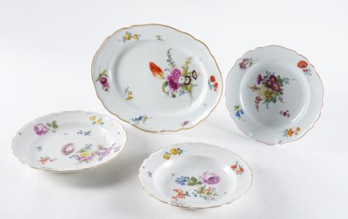 A SMALL GROUP OF MEISSEN PORCELAIN