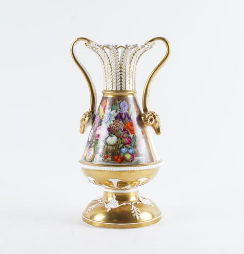 A SPODE TWO-HANDLED VASE