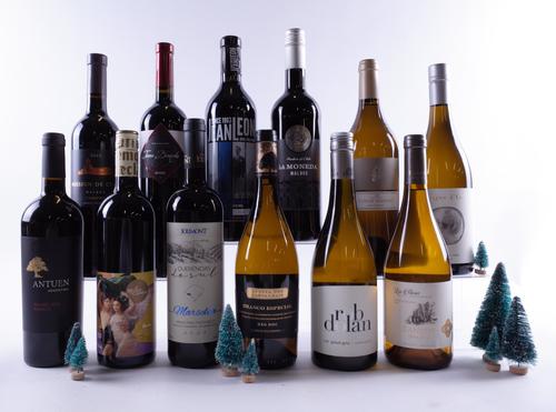 7 BOTTLES RED AND 5 WHITE WINE