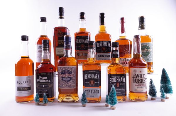 11 BOTTLES KENTUCKY STRAIGHT BOURBON AND 1 RYE WHISKEY