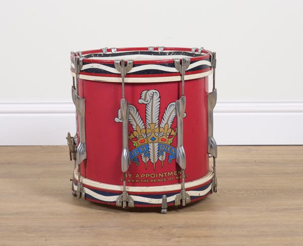 A BRITISH MARCHING BAND DRUM