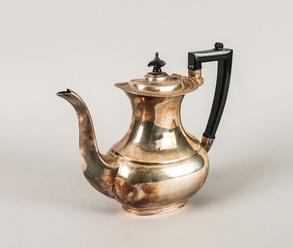 A SILVER COFFEE POT