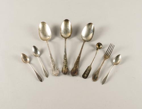 A GROUP OF STERLING AND PROBABLY AMERICAN WARES (8)