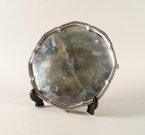A LATE VICTORIAN SILVER SALVER
