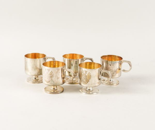 FIVE SILVER CUPS (5)