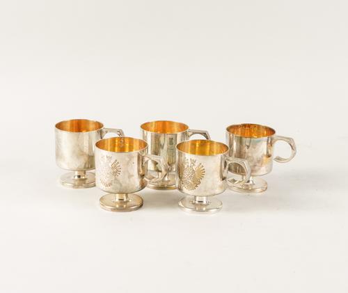 FIVE SILVER CUPS (5)