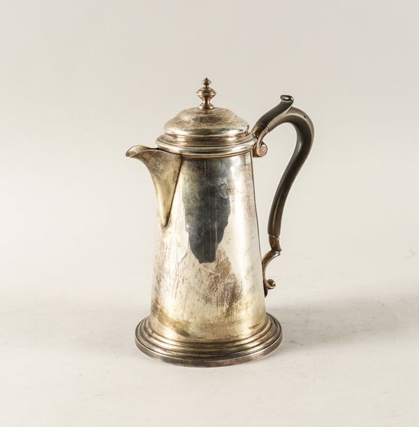 A SILVER HOT WATER JUG