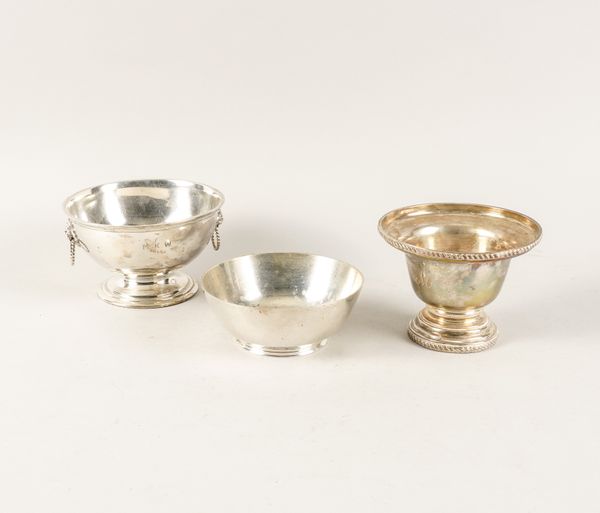 THREE SILVER BOWLS (3)