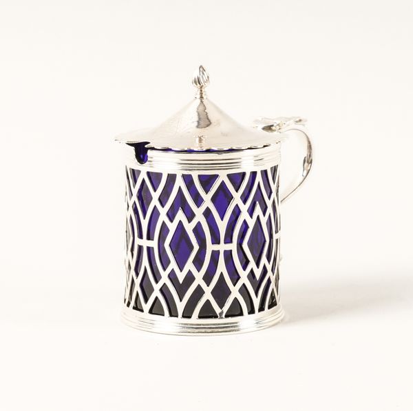 A GEORGE III SILVER MUSTARD POT