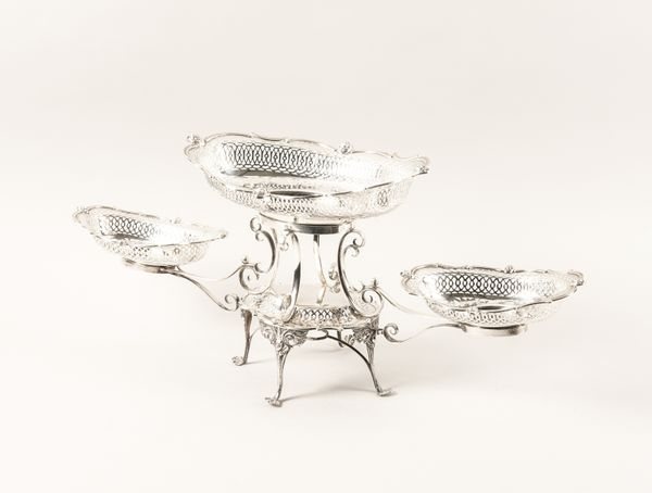 A SILVER TABLE CENTREPIECE EPERGNE