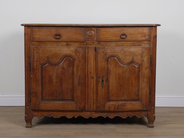 AN 18TH CENTURY FRENCH PROVINCIAL FRUITWOOD DRESSER BASE