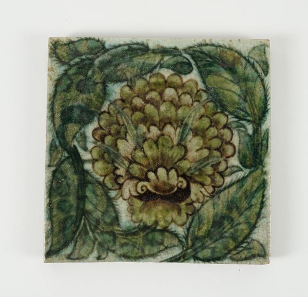 A WILLIAM DE MORGAN SANDS END POTTERY `CAVENDISH' PATTERN TILE