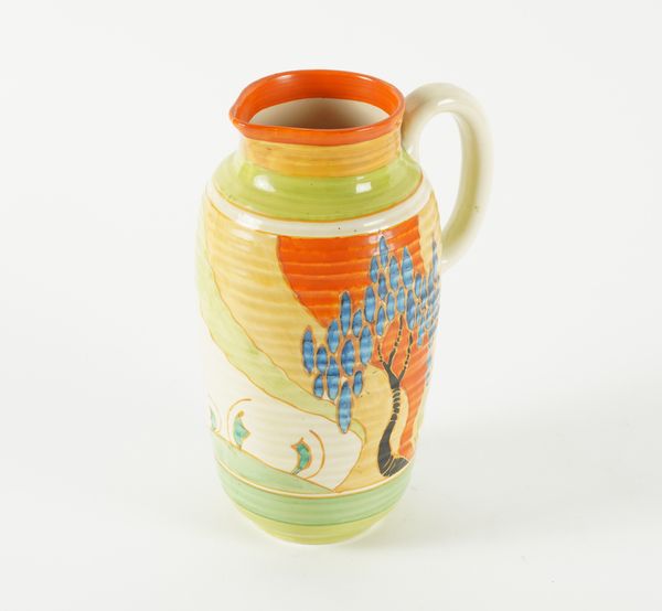 A CLARICE CLIFF BIZARRE GREEK SHAPE JUG