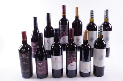 12 BOTTLES AMERICAN RED WINE