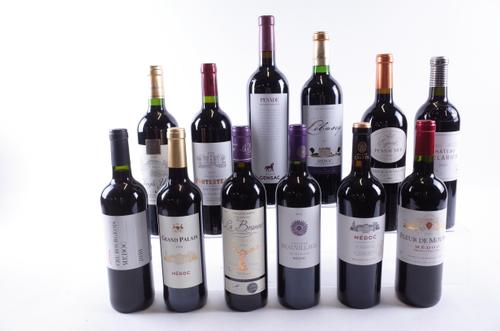 12 BOTTLES FRENCH RED WINE