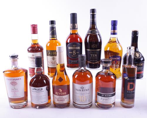 12 BOTTLES BRANDY