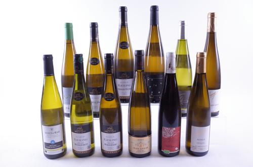 11 BOTTLES ALSATIAN WHITE AND 1 RED WINE