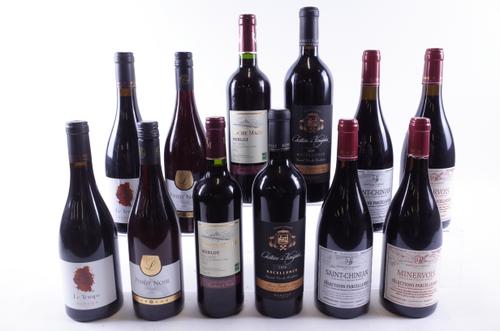 12 BOTTLES FRENCH RED WINE