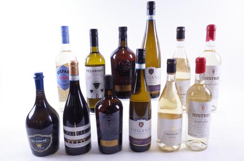 11 BOTTLES ITALIAN WHITE AND 1 RED WINE