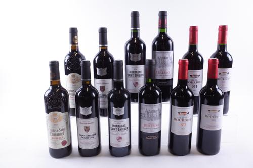12 BOTTLES RED BORDEAUX
