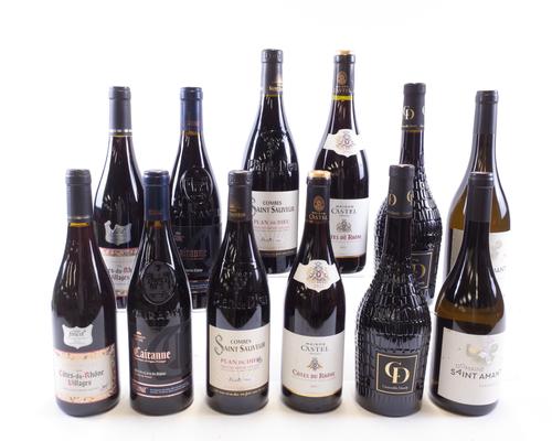 12 BOTTLES RHÔNE VALLEY RED WINE