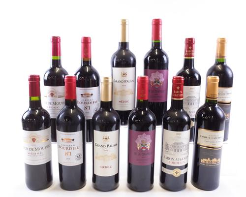 12 BOTTLES RED BORDEAUX