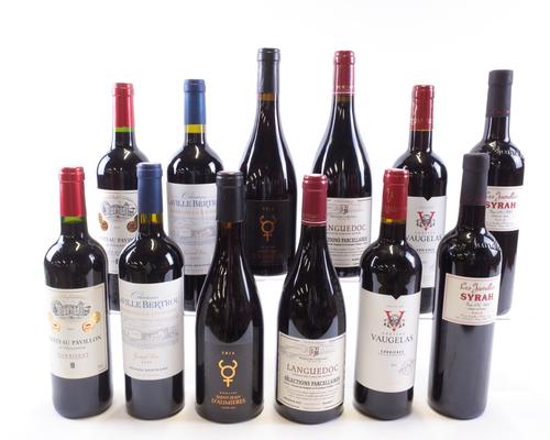 12 BOTTLES FRENCH RED WINE