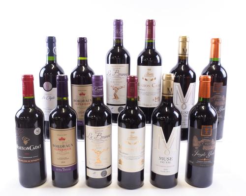 12 BOTTLES RED BORDEAUX