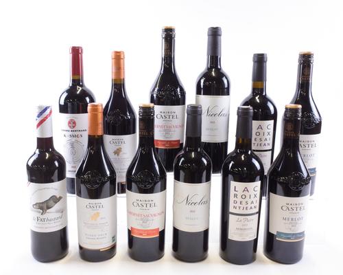 12 BOTTLES FRENCH RED WINE