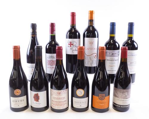 12 BOTTLES FRENCH RED WINE
