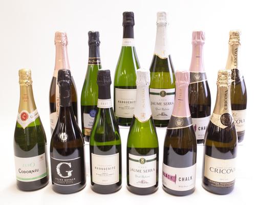 12 BOTTLES SPARKLING WHITE AND ROSÉ WINE